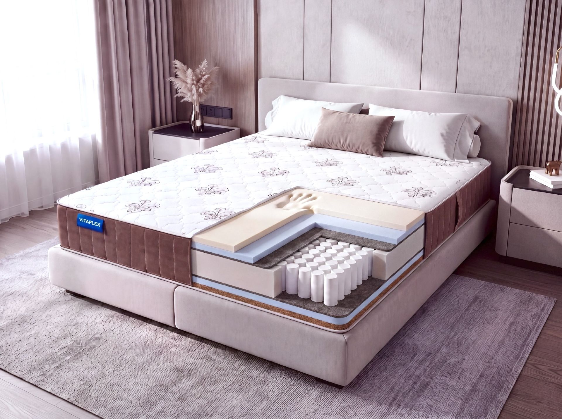 Двухсторонний матрас Vitaflex серии Luxury Manhattan с независимыми пружинами