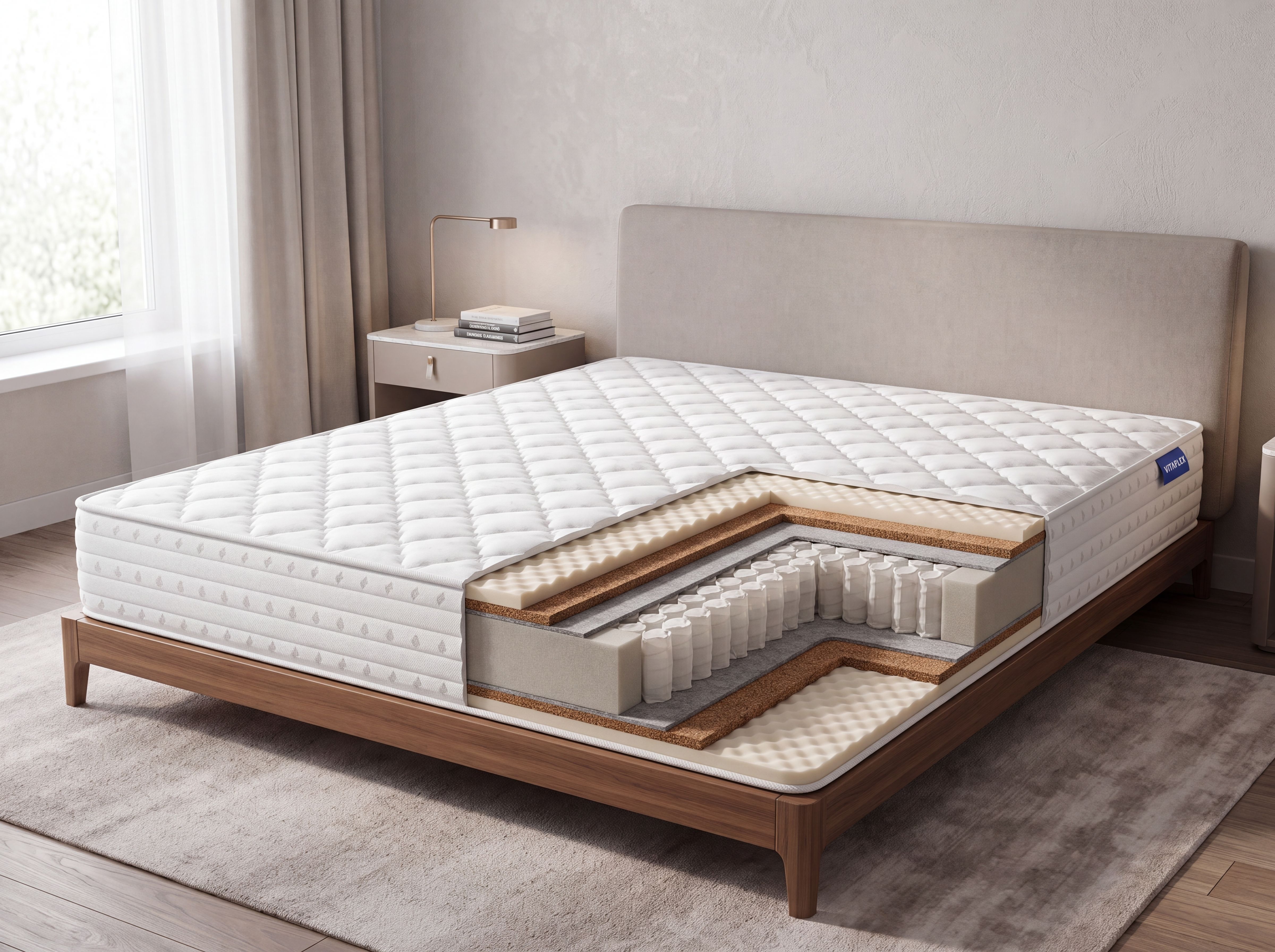 Пружинный ортопедический двухсторонний матрас Vitaflex Balance Classic plus