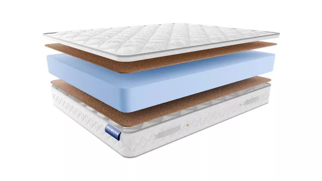 Беспружинный анатомический матрас из кокосовой койры жесткий Vitaflex Standart Double Hard Max серии Foam — дополнительное фото