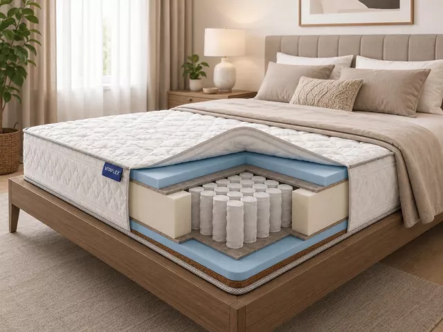 Пружинный анатомический матрас из кокосовой койры средней жесткости Vitaflex Foam-Middle S500 серии Classic