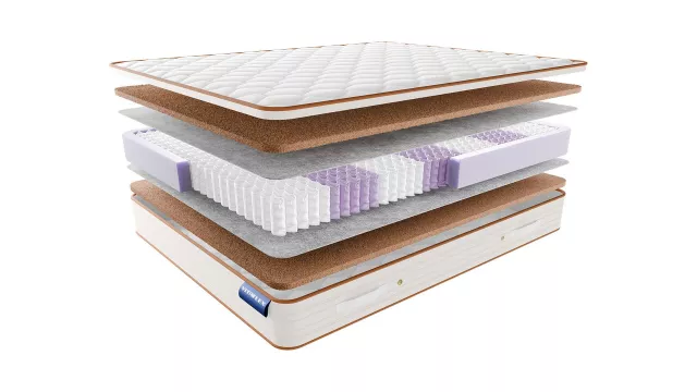 Пружинный анатомический матрас из кокосовой койры жесткий Vitaflex Hard 3 S500 серии Nature — дополнительное фото