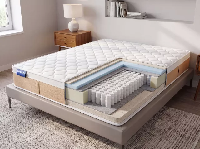Пружинный ортопедический двухсторонний матрас Vitaflex SleepFlow NightWave