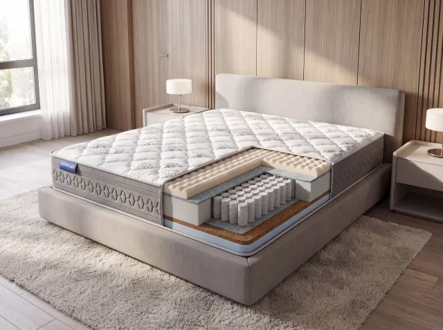Пружинный ортопедический двухсторонний матрас Vitaflex SleepFlow Neovara